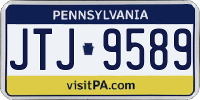 PA license plate JTJ9589