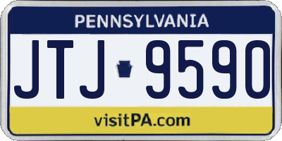 PA license plate JTJ9590
