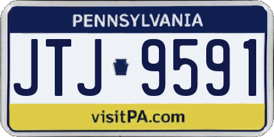 PA license plate JTJ9591