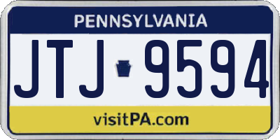 PA license plate JTJ9594