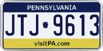 PA license plate JTJ9613