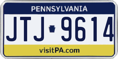 PA license plate JTJ9614