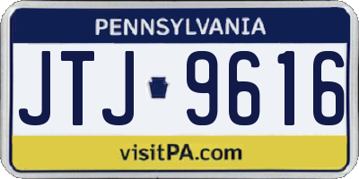 PA license plate JTJ9616