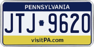 PA license plate JTJ9620