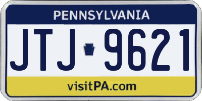 PA license plate JTJ9621
