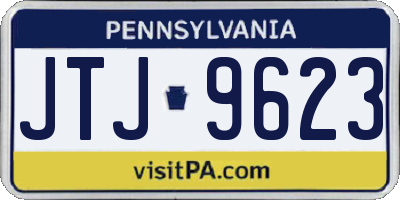 PA license plate JTJ9623