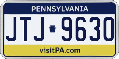 PA license plate JTJ9630