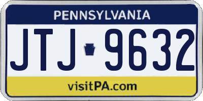PA license plate JTJ9632