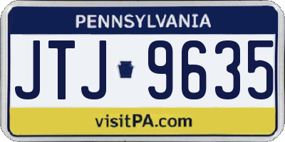 PA license plate JTJ9635