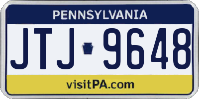PA license plate JTJ9648