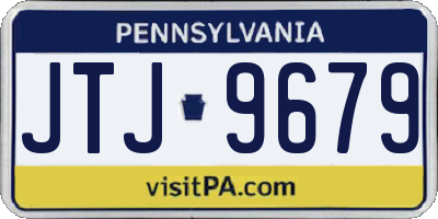 PA license plate JTJ9679
