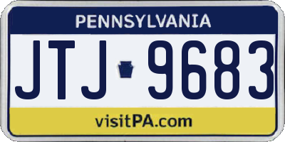 PA license plate JTJ9683