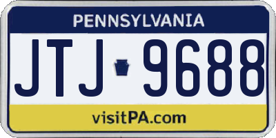 PA license plate JTJ9688
