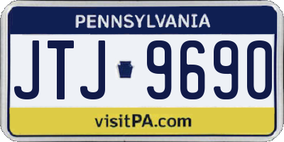 PA license plate JTJ9690