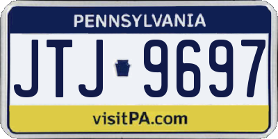 PA license plate JTJ9697