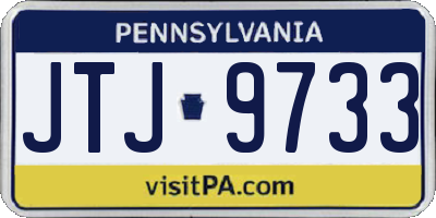 PA license plate JTJ9733