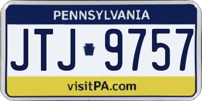 PA license plate JTJ9757