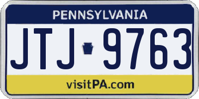 PA license plate JTJ9763