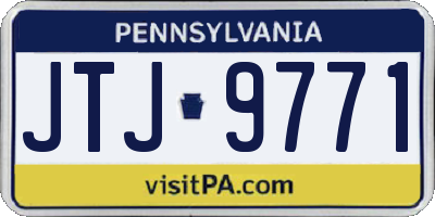 PA license plate JTJ9771