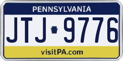 PA license plate JTJ9776