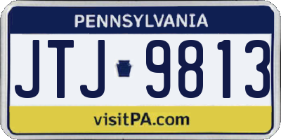 PA license plate JTJ9813