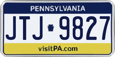 PA license plate JTJ9827