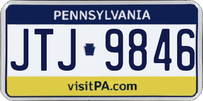 PA license plate JTJ9846