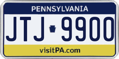 PA license plate JTJ9900