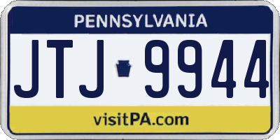PA license plate JTJ9944