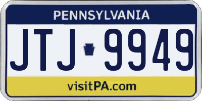 PA license plate JTJ9949