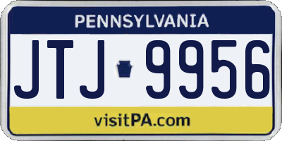PA license plate JTJ9956