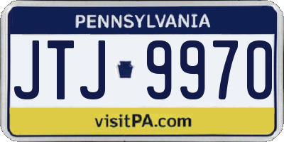 PA license plate JTJ9970