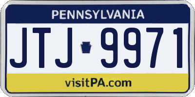 PA license plate JTJ9971