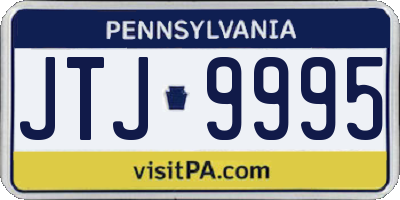 PA license plate JTJ9995