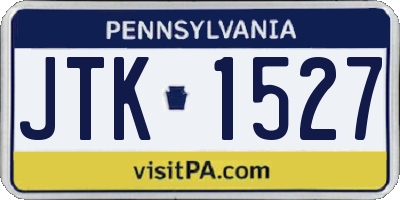 PA license plate JTK1527