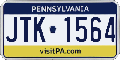 PA license plate JTK1564