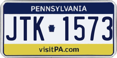 PA license plate JTK1573