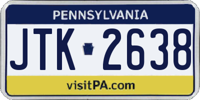 PA license plate JTK2638