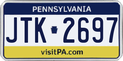 PA license plate JTK2697