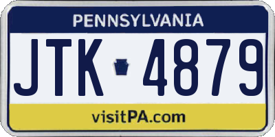 PA license plate JTK4879