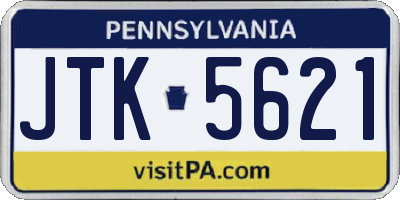 PA license plate JTK5621