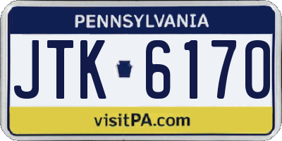 PA license plate JTK6170