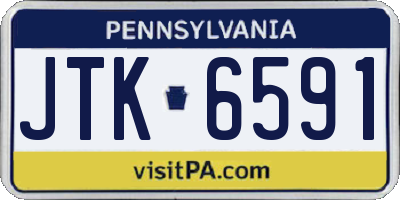 PA license plate JTK6591