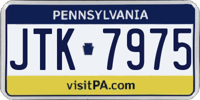 PA license plate JTK7975