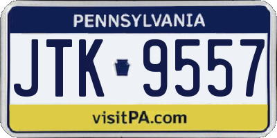 PA license plate JTK9557