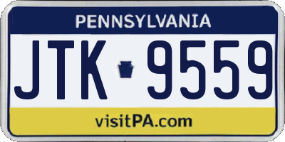 PA license plate JTK9559