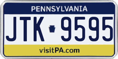 PA license plate JTK9595
