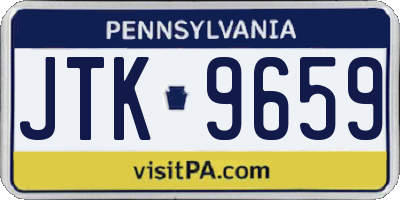 PA license plate JTK9659