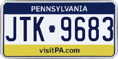 PA license plate JTK9683