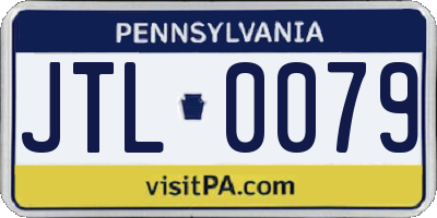 PA license plate JTL0079